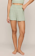 Load image into Gallery viewer, DAWN SMOCKED CLOUD SHORT / AQUA
