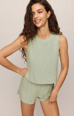 Load image into Gallery viewer, SLOANE RIB TANK / AQUA
