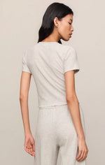 Load image into Gallery viewer, WAFFLE TEE / FEATHER GREY
