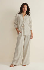 Load image into Gallery viewer, ALFIE STRIPED LINEN BUTTON UP
