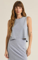 Load image into Gallery viewer, SLOANE JERSEY DENIM MUSCLE TANK
