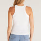 LILY RIB TANK / White