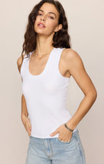 Load image into Gallery viewer, SIRENA RIB TANK / WHITE
