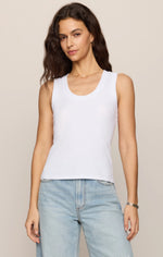 Load image into Gallery viewer, SIRENA RIB TANK / WHITE
