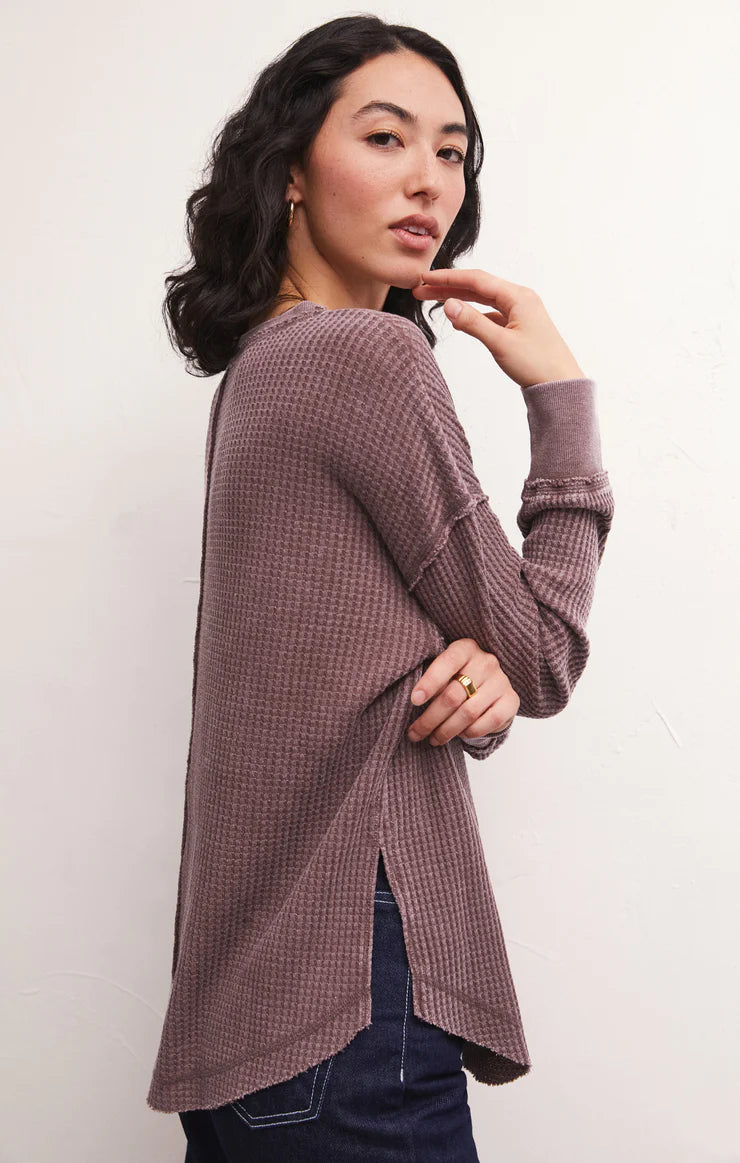 DRIFTWOOD THERMAL LS TOP / DARK TRUFFLE