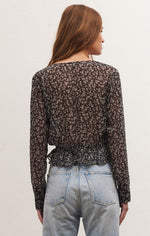 Load image into Gallery viewer, HOLLAND FLORAL TOP / BLACK

