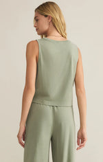 Load image into Gallery viewer, SLOANE V-NECK TOP/ AVACADO
