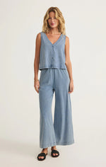Load image into Gallery viewer, SOLACE JERSEY DENIM TOP / MEDIUM INDIGO
