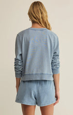Load image into Gallery viewer, DAILY KNIT DENIM CARDIGAN / OCEAN AIR INDIGO
