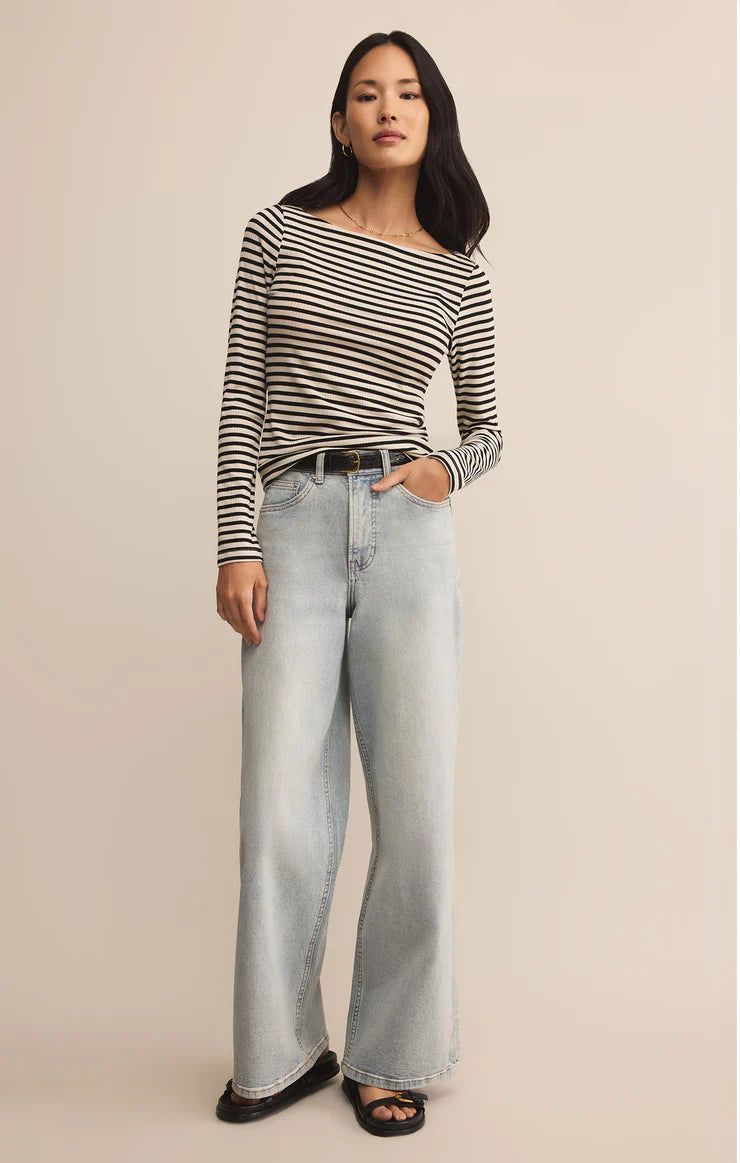 PRISTINE RIB STRIPE TEE