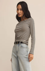 Load image into Gallery viewer, PRISTINE RIB STRIPE TEE
