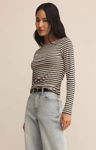 PRISTINE RIB STRIPE TEE