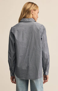 SEAPORT STRIPED POPLIN BUTTON UP