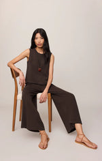 Load image into Gallery viewer, SLOANE JERSEY TANK  / DARK CHOCOLATE
