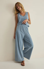 Load image into Gallery viewer, SLOANE V-NECK DENIM TANK / OCEAN AIR INDIGO
