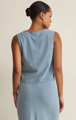 Load image into Gallery viewer, NOELLE JERSEY TOP / OCEAN AIR INDIGO
