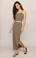 Load image into Gallery viewer, CAFFARI STRIPE TUBE TOP / PUTTY
