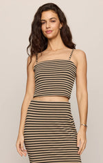 Load image into Gallery viewer, CAFFARI STRIPE TUBE TOP / PUTTY
