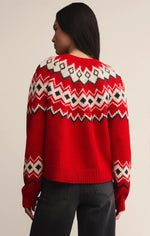 Load image into Gallery viewer, ADORNMENT SWEATER / FESTIVE RED
