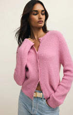 Load image into Gallery viewer, MEDINA RIB CARDIGAN / PINK CRUSH
