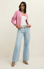 Load image into Gallery viewer, MEDINA RIB CARDIGAN / PINK CRUSH
