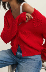 Load image into Gallery viewer, ALL YOURS CARDIGAN / KISS ME RED
