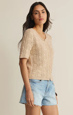 Load image into Gallery viewer, ADRIA SWEATER TOP / ISLAND COCONUT
