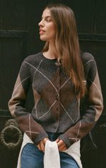 Load image into Gallery viewer, MEDINA ARGYLE CARDIGAN
