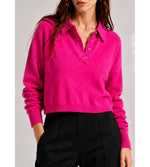 Load image into Gallery viewer, PINK FLOYD KNIT POLO SWEATER / FUCHSIA
