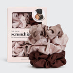 Load image into Gallery viewer, SATIN SLEEP SCRUNCHIES 5PC / Cameo
