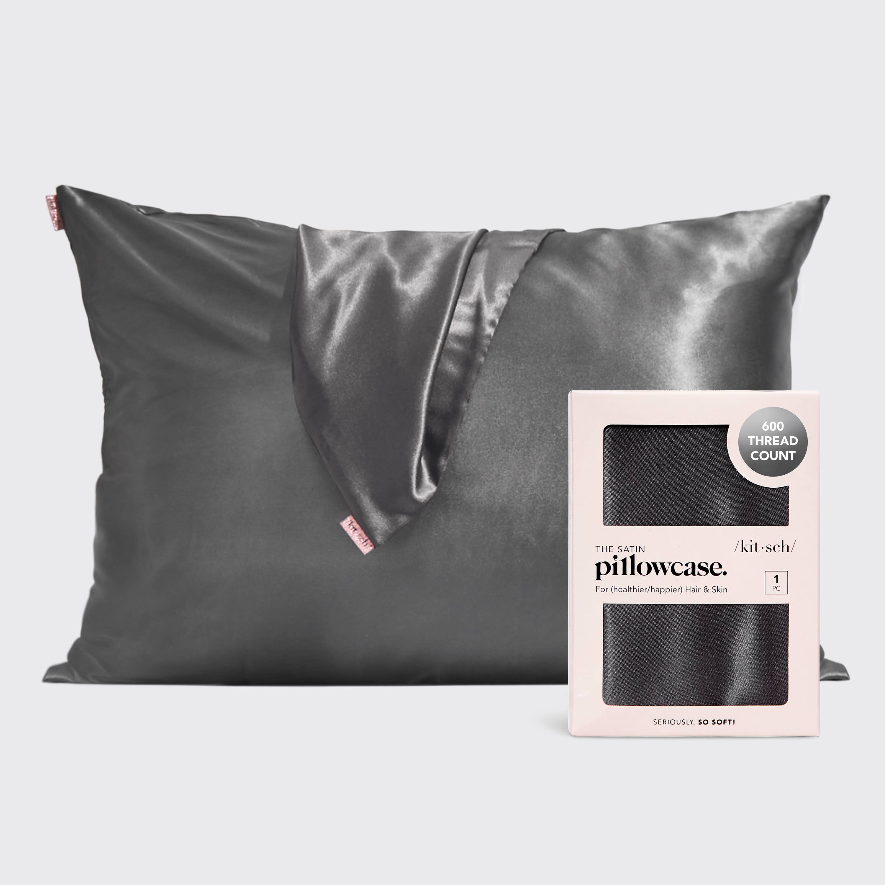 SATIN PILLOWCASE / Charcoal