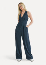 Load image into Gallery viewer, FINEST TOUCH HALTER JUMPSUIT / MIDNIGHT
