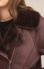 Load image into Gallery viewer, LOCKLIN SHERPA JACKET / CHOCOLATE CHERRY
