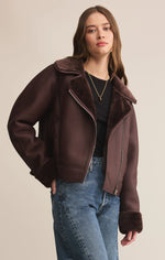 Load image into Gallery viewer, LOCKLIN SHERPA JACKET / CHOCOLATE CHERRY

