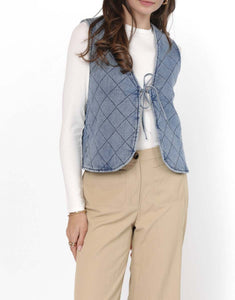 GOOD ENERGY QUILTED DENIM VEST