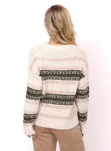 LOOSEN UP TEXTURED STRIPED SWEATER