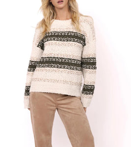 LOOSEN UP TEXTURED STRIPED SWEATER