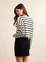 Load image into Gallery viewer, ROSALIND STRIPED CROP SWEATER
