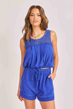 Load image into Gallery viewer, SUGARLOAF CROCHET YOKE SLEEVELESS TOP
