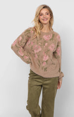 Load image into Gallery viewer, CAMILA EYELASH JACQUARD PULLOVER SWEATER
