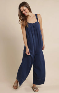 BREEZY LANE FRAYED HEM JUMPSUIT