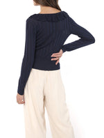 Load image into Gallery viewer, MAGGIE RUFFLE COLLAR SWEATER
