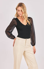 Load image into Gallery viewer, GLEAM MIXED MEDIA BODYSUIT
