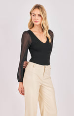 Load image into Gallery viewer, GLEAM MIXED MEDIA BODYSUIT
