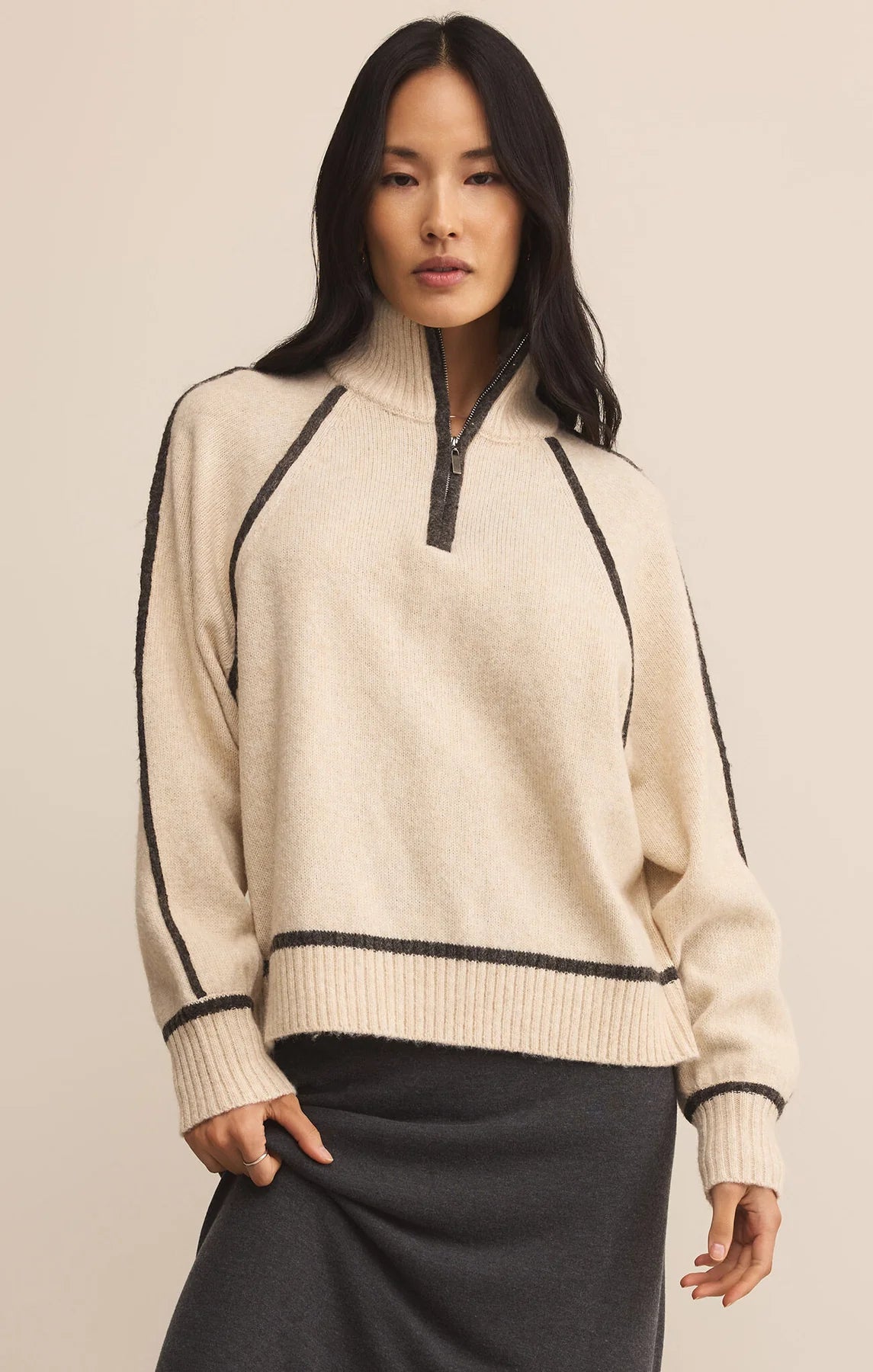 ALPS HALF ZIP SWEATER