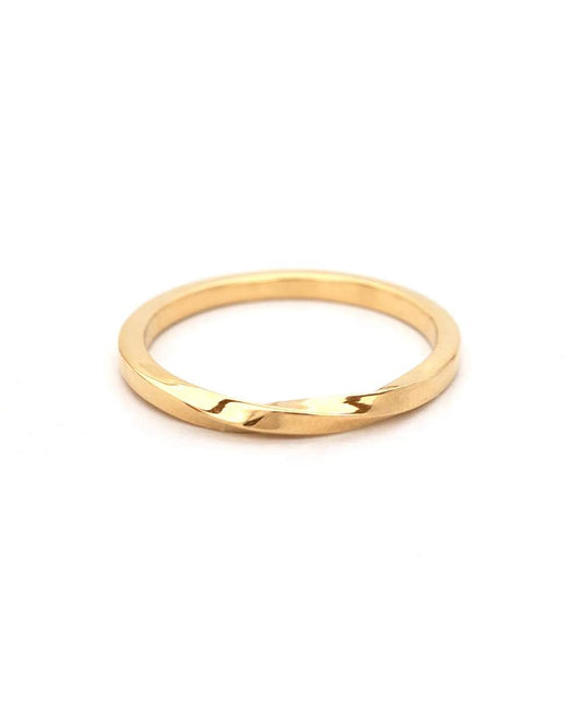 HELIX | GOLD TWISTED SQUARE RING