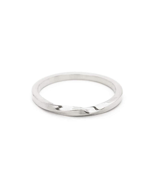 HELIX | SILVER TWISTED SQUARE RING