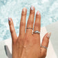 HELIX | SILVER TWISTED SQUARE RING