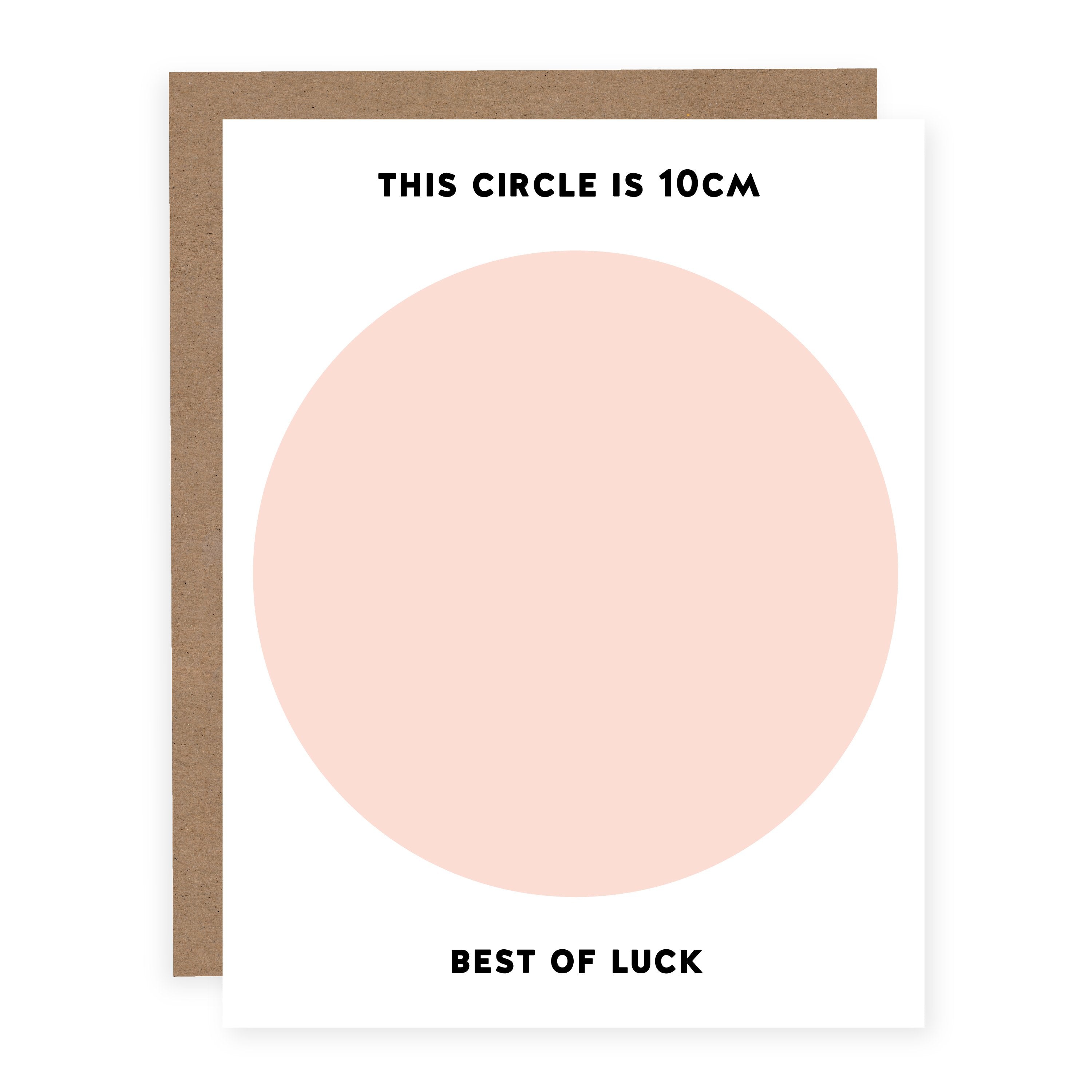 THIS CIRCLE IS 10CM CARD