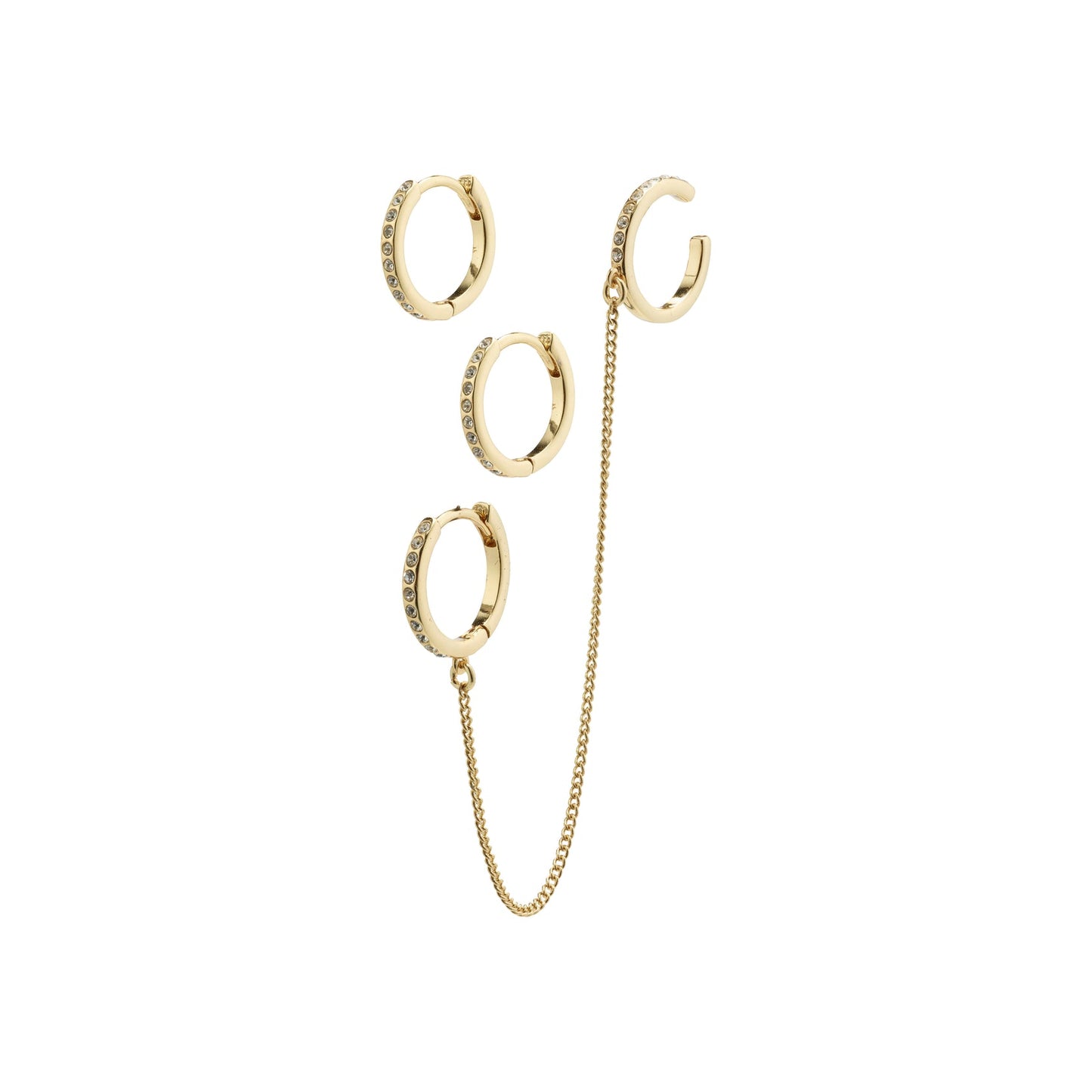 BLOSSOM RECYCLED HOOPS AND CUFF 2-IN-1 / GOLD PLATED